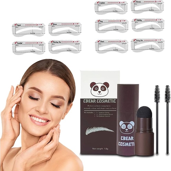 CBEAR Other - CBEAR COSMETIC Eyebrow Stamp and Eyebrow Stencil Kit - Brown